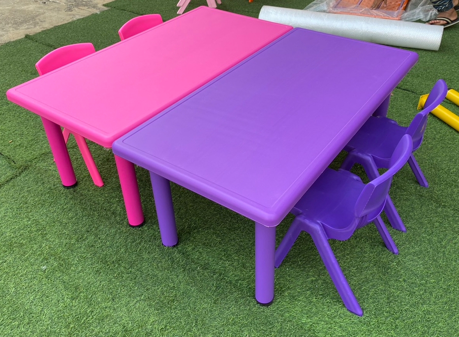 ชุดโต๊ะสี่เหลี่ยมผืนผ้าพร้อมเก้าอี้6ตัว ,โต๊ะนักเรียน ขาเหล็ก,ชุดโต๊ะพร้อมเก้าอี้, ปรับระดับได้พร้อมส่ง สำหรับเด็ก อนุบาล โรงเรียน เนอสเซอรี่ ศูนย์พัฒนาเด็กเล็ก