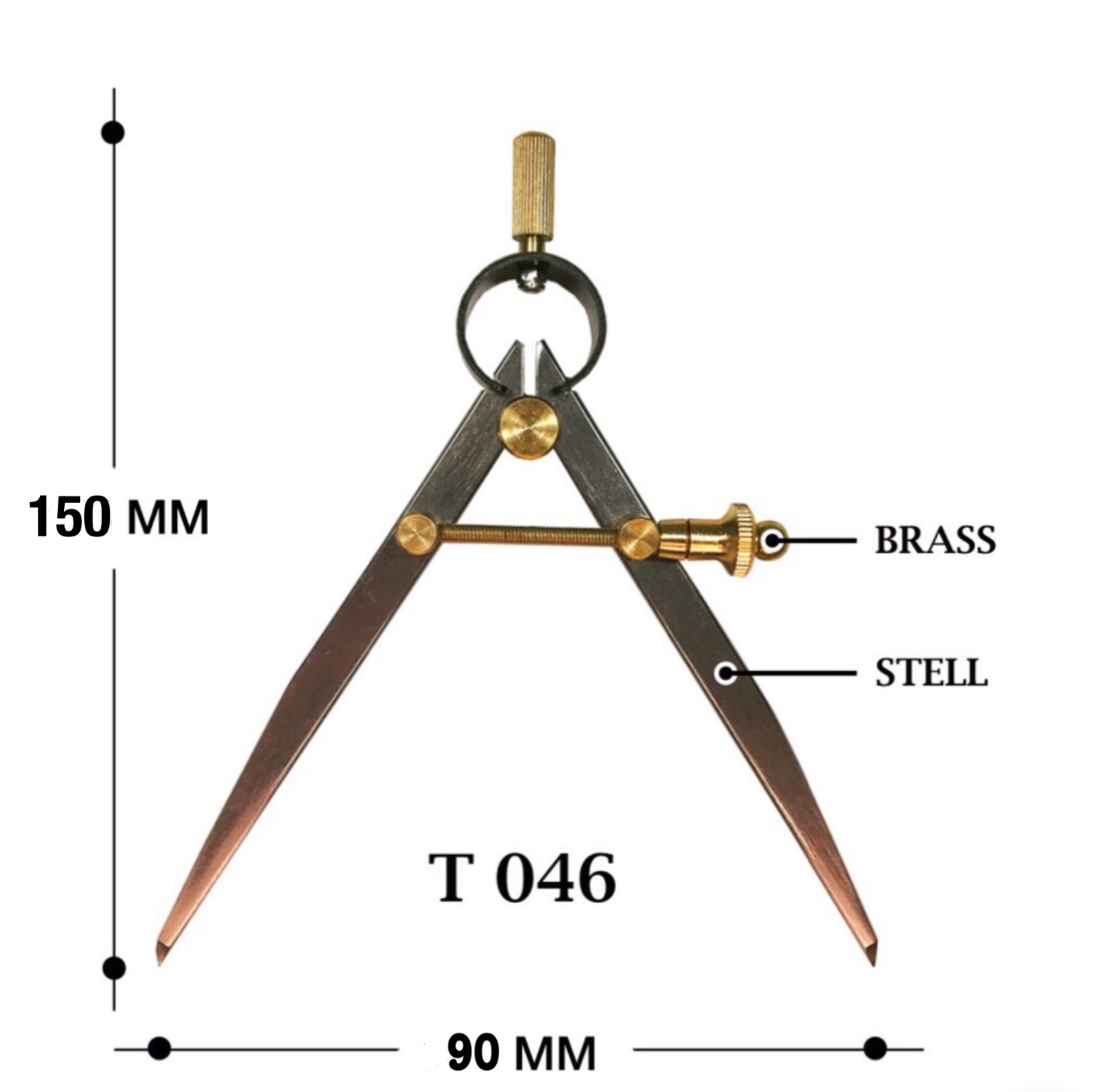 T046 วงเวียนทองเหลือง ขนาด 150 มิล อุปกรณ์ช่างหนัง leatherbrass**ราคาต่ออัน**