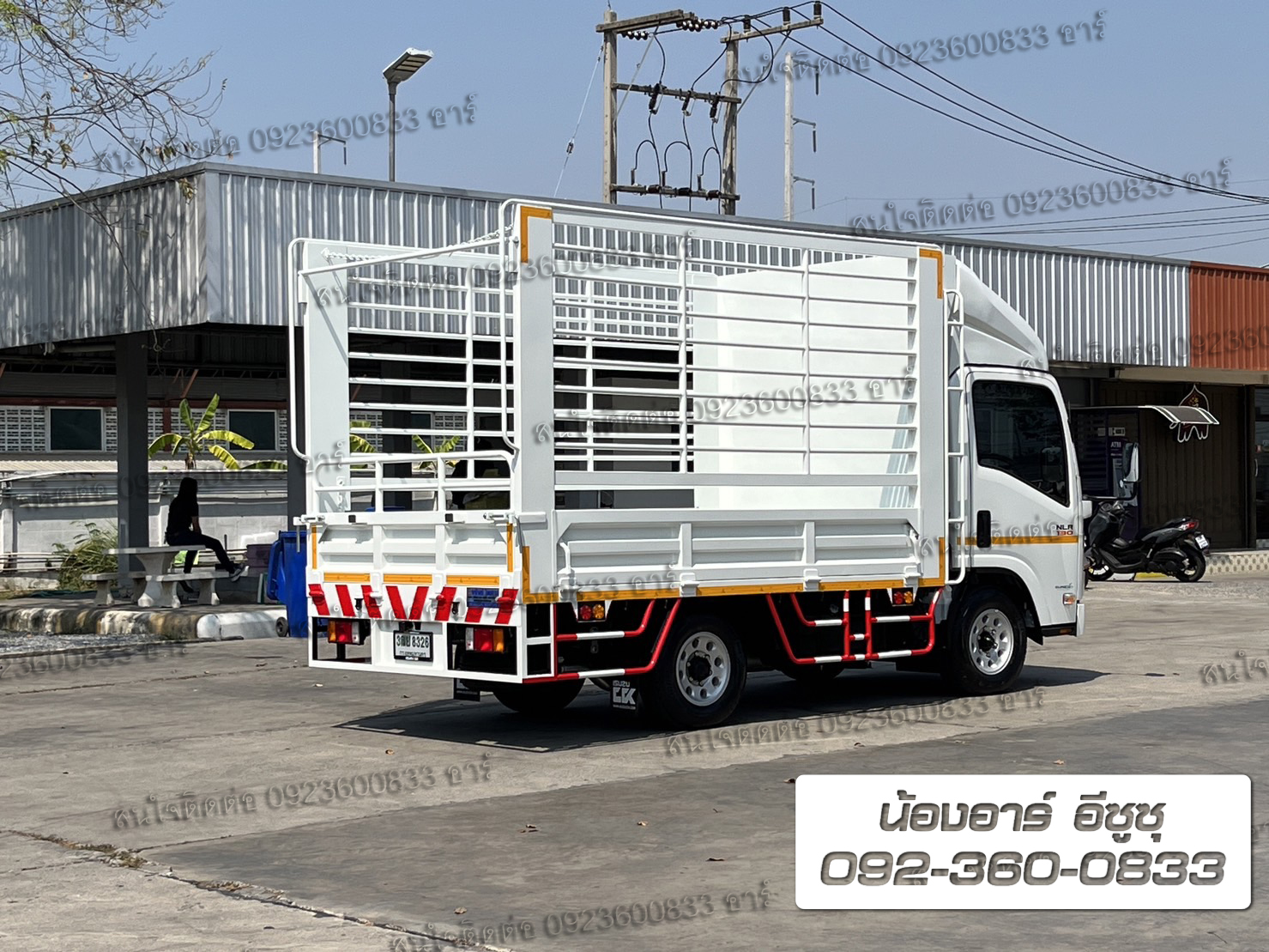4 ล้อ ISUZU NLR130 แรงม้า กระบะคอกสูงเหล็กกลม
