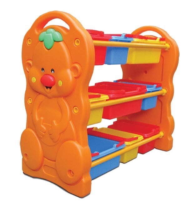 ชั้นวางหมีน้อยโคล่า, ชั้นวางของ 3 ชั้น 9 ถาด,ชั้นวางพลาสติก,เฟอร์นิเจอร์เด็ก พร้อมส่ง คิดค่าส่งตามจริง