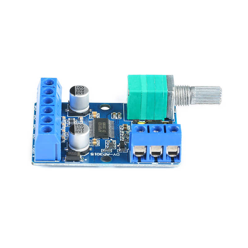โมดูลขยายเสียง Power amplifier แบบ stereo DY-AP3015 DC 8-24V 30W * 2 Class D Dual Channel High Power Stereo Digital Amplifier Board with Adjustable Volume Potentiometer
