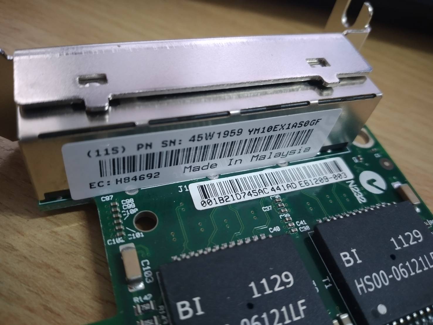 IBM 45W1959 PRO/1000 PT Quad Port Adapter LP PCI-e X4 network card CAT5e RJ45 - ขาสั้น