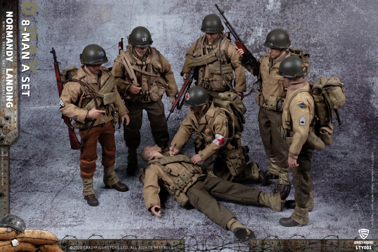[สั่งจอง] Crazy Figure LTY001 1/12 : WWII U.S. Army On D-Day Deluxe Edition
