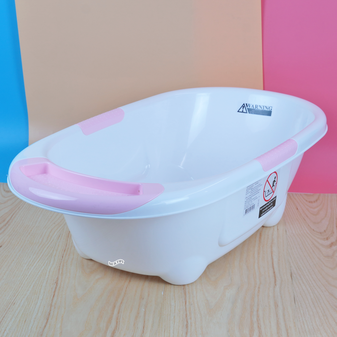 NANNY แนนนี่ อ่างอาบน้ำเด็กแนนนี่ ทูโทน มีจุกปล่อยน้ำ N273 ลาย Baba