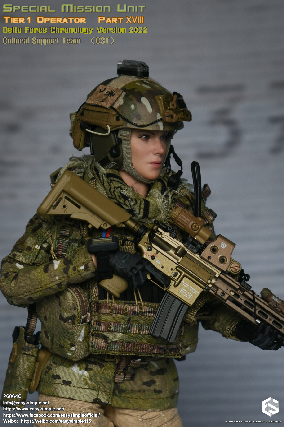 [สั่งจอง]Easy&Simple 26064C 1/6 : Special Mission Unit Tier1 Operator Part XVIII Delta Force Chronology Version 2022