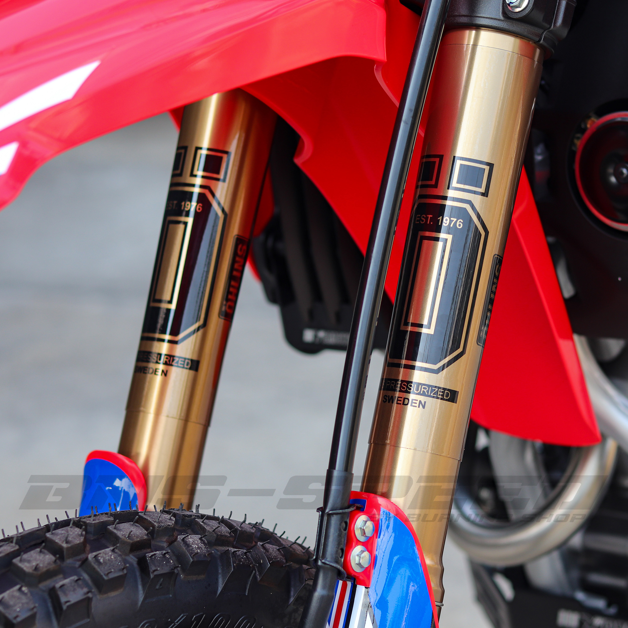 สติ๊กเกอร์กระบอกโช้ค Ohlins Sweden Fork Tube Decals