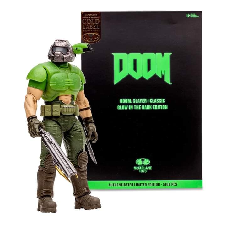 [สั่งจอง] McFarlane Toys : Classic Doomslayer Glow in the Dark Gold lable