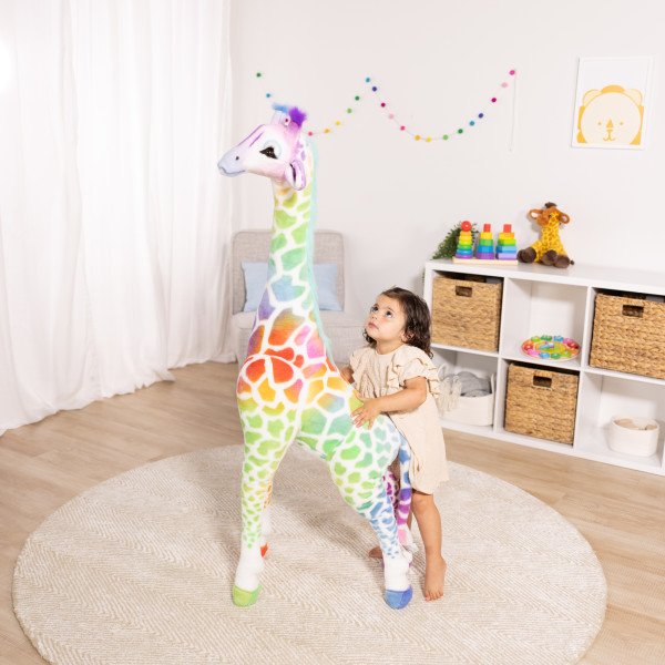 ตุ๊กตายีราฟสีรุ้ง 4 ฟุต รุ่นเฉลิมฉลอง 35 ปี LIMITED EDITION Melissa & Doug Rainbow Plush Giraffe