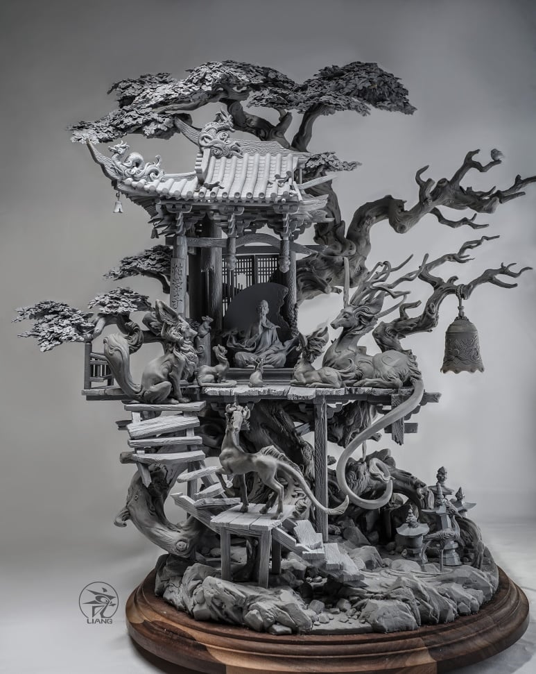 [สั่งจอง]Yuan Xing Liang : Temple - Ku Rong Si (Grey Kit Version)