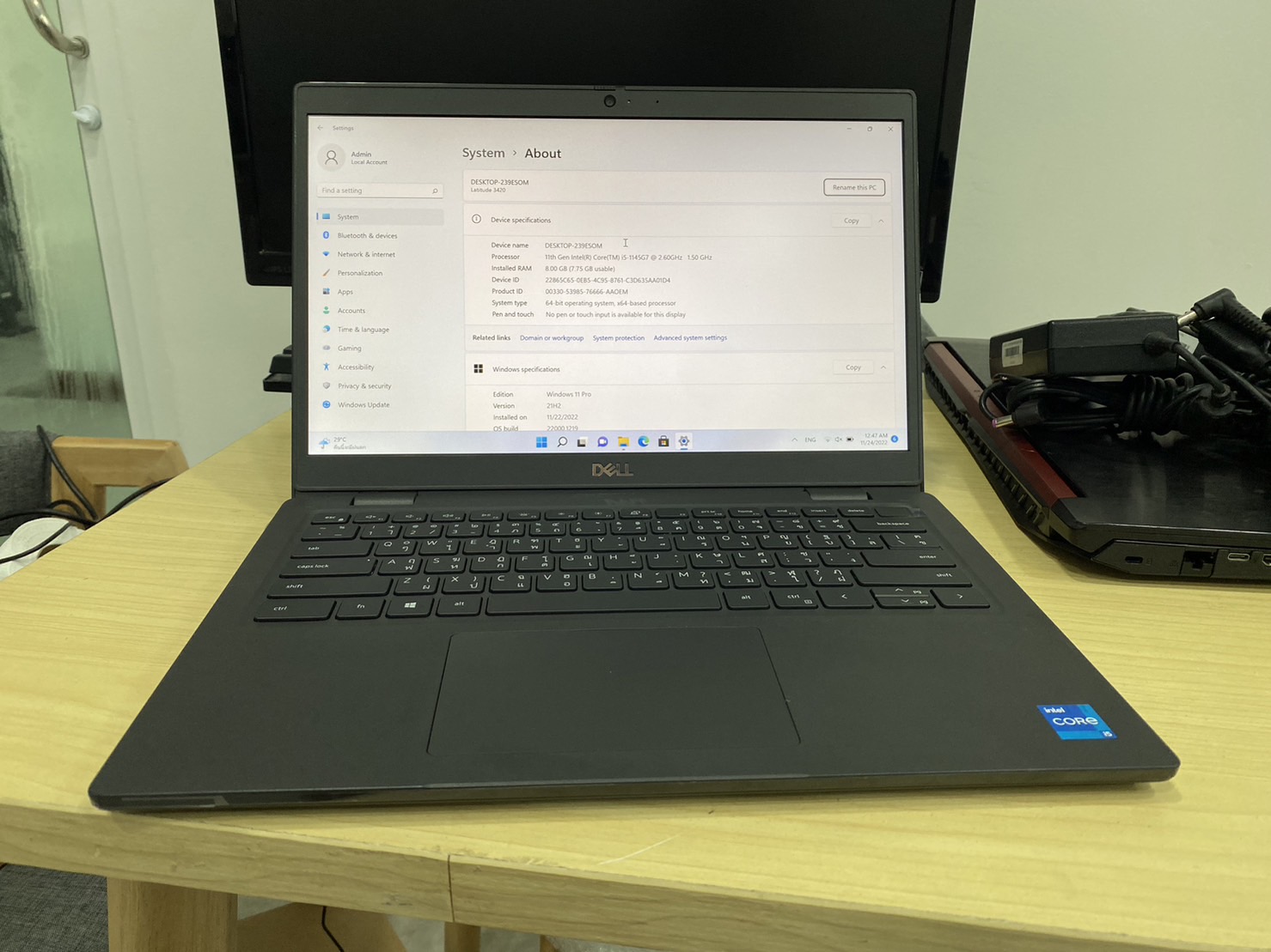 โน้ตบุ๊ค Notebook Dell Latitude 3420(i5-1145G7/8GB/512GB)+Adapter