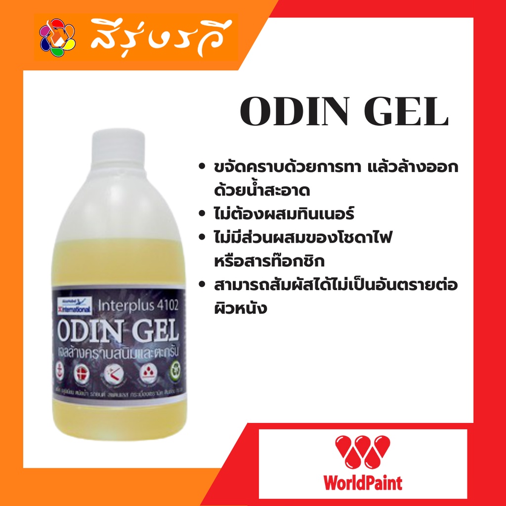 ODIN GEL เจลล้างคราบสนิมและคราบตะกรัน น้ำยาล้างคราบสนิม ฟรี แปรงทาสี 1.5 พัมคิน