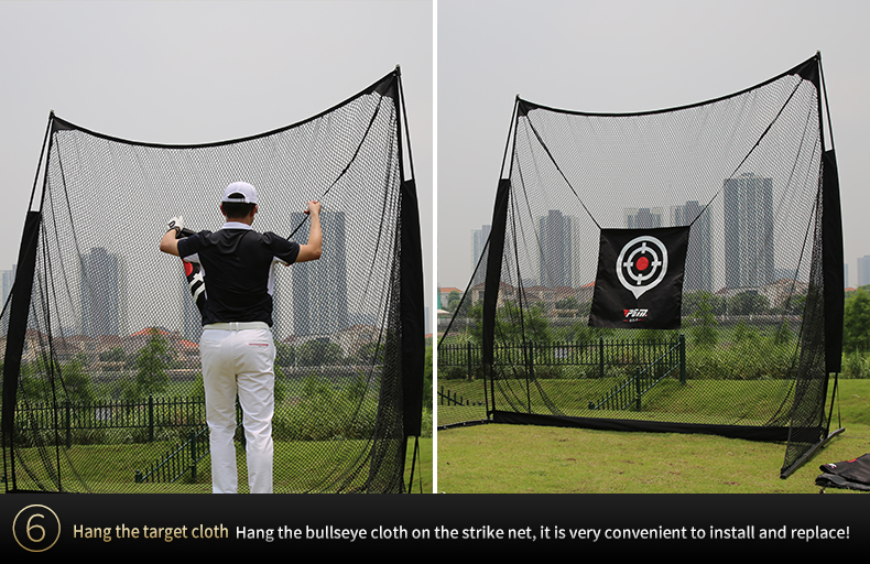 Golf Practice Net ตาข่ายฝึกซ้อมกอล์ฟ PGM LXW015 Size 2.5 x2.5 x1.26 M. มีเป้าให้ 2 แบบ ซ้อมไดร์ฟ ซ้อมชิพ ( ไม่รวมพรม Not including the mat )