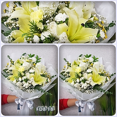 FD8-18 : ช่อลิลลี่สีเหลือง
