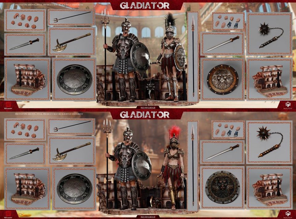 [สั่งจอง]HHmodel & HaoYuTOYS HH18018 Black /HH18019 Red : 1/6 Empire Legion-Empire Gladiator，Imperial Female Warrior