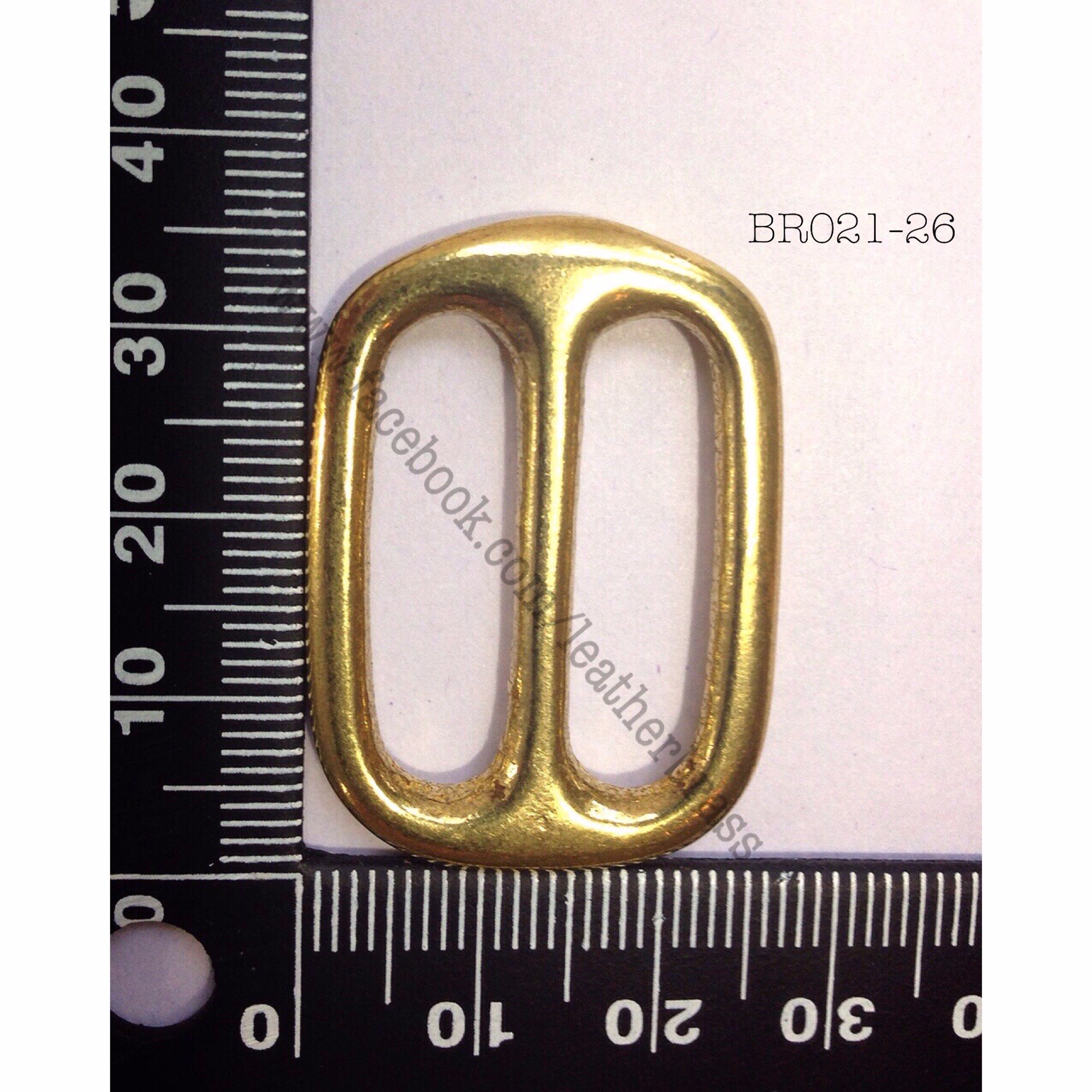 BR021 อะไหล่ทองเหลืองแท้ ตัวปรับสายกระเป๋า อุปกรณ์งานหนัง Leatherbrass **ราคาต่อชิ้น**