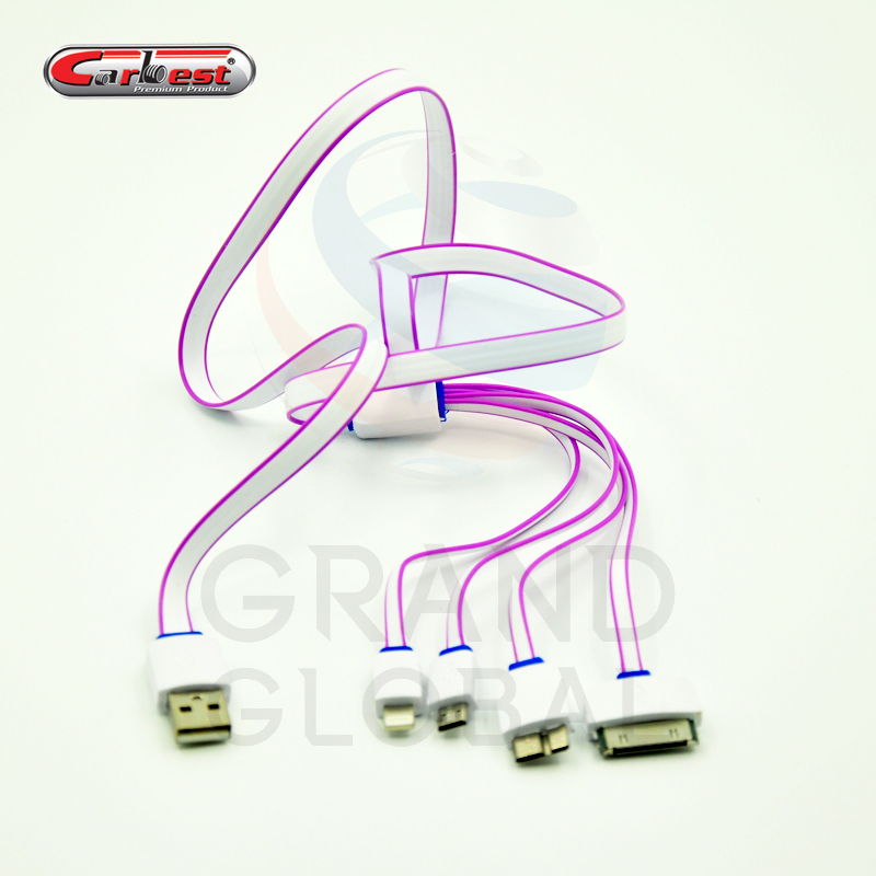 สายชาร์ต สายชาร์จ ที่ ชาร์จ แบตเตอรี่ ชาร์ต โทรศัพท์มือถือ โทรศัพท์ มือถือ อเนกประสงค์ 4 หัวแปลง เสียบช่อง USB 1แถม1