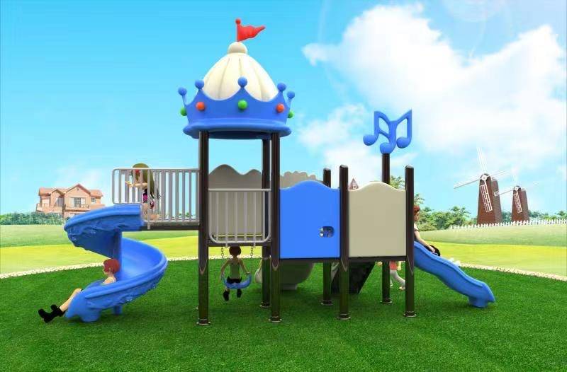 เครื่องเล่นสนามกลางแจ้ง ในร่ม, ชุดปราสาทมงกุฎนางฟ้า สไลเดอร์ใหญ่,ครุภัณฑ์สนามเด็กเล่น,งบ.สพฐ,โครงการโรงเรียนประชารัฐ,playground,สไลเดอร์,ของเล่นเสริมพัฒนาการ,เครื่องเล่นสนาม, สนามเด็กเล่น