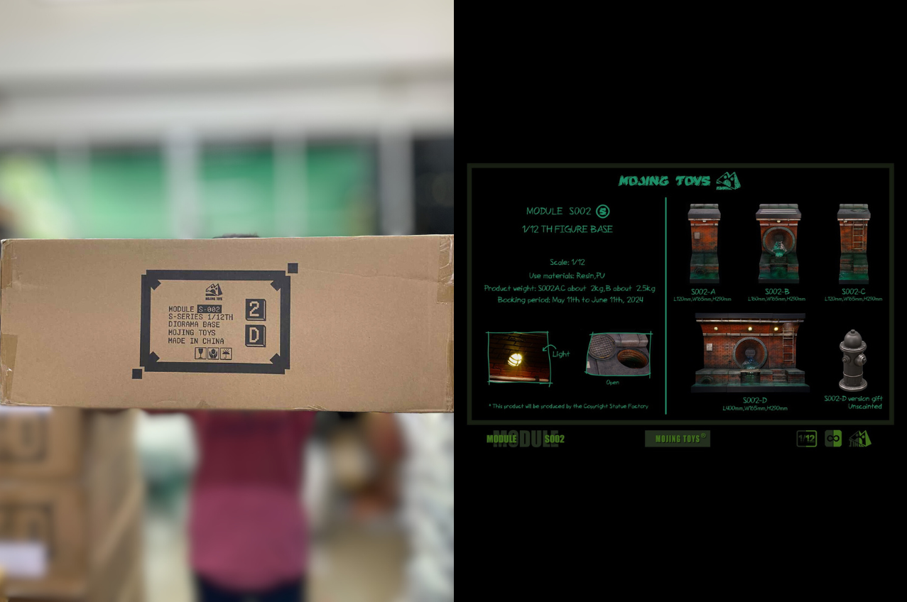 [พร้อมส่ง] mOjingToys 1/12 Module series American comic sewer DIORAMA BASE - S002D (เซตรวม A B C) ( และแถมหัวก๊อกดับเพลิง)