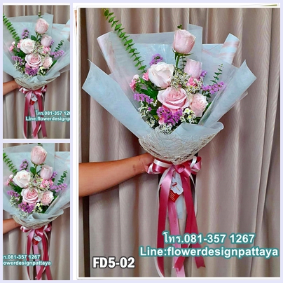 FD5-02 ช่อกุหลาบชมพู