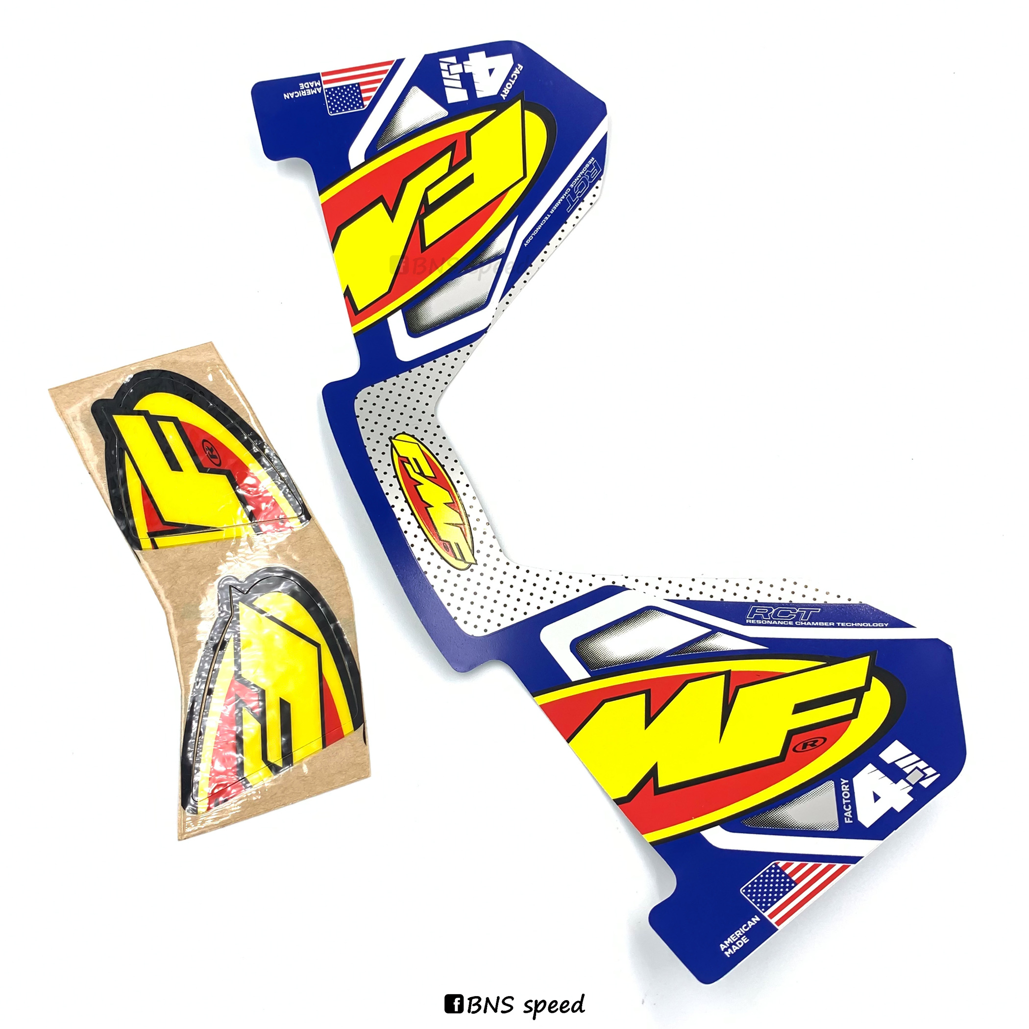 สติ๊กเกอร์ปลายท่อ 4 จังหวะ FMF 4.1 COLORWAYS 2020 LOGO KIT - Blue
