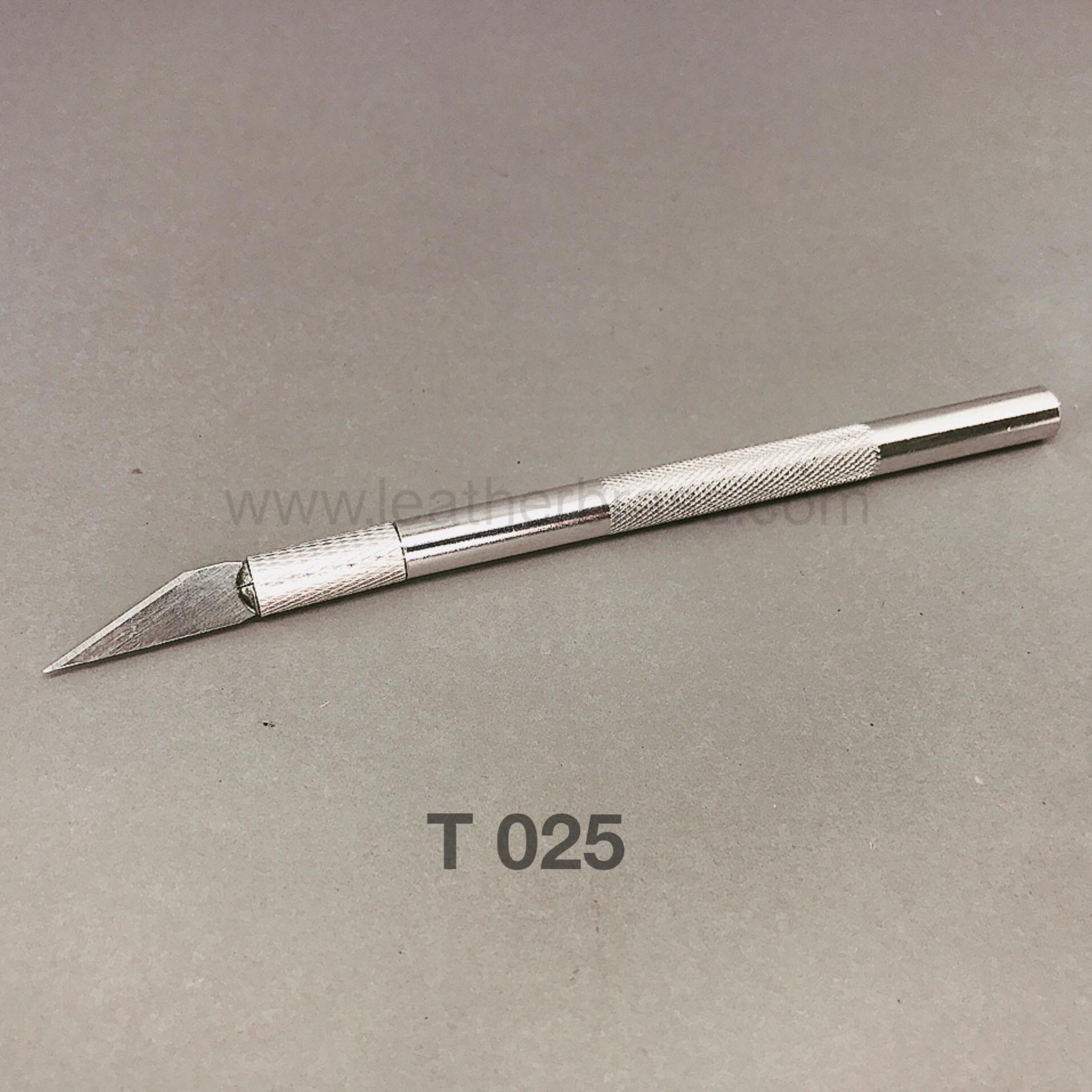 T025 มีดด้ามปากกา มาพร้อมกับใบมีด 30องศา 1 ชิ้นพร้อมปลอกกันบาด อุปกรณ์วานหนัง**ราคาต่อชิ้น**