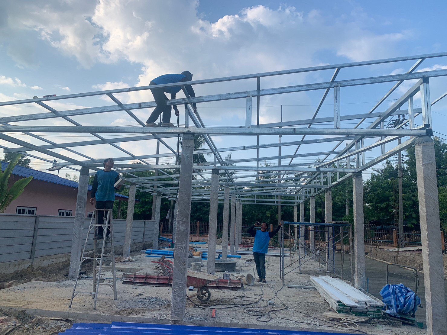 งานก่อสร้างห้องแถว จำนวน5ห้อง อ.บ้านโป่ง จ.ราชบุรี