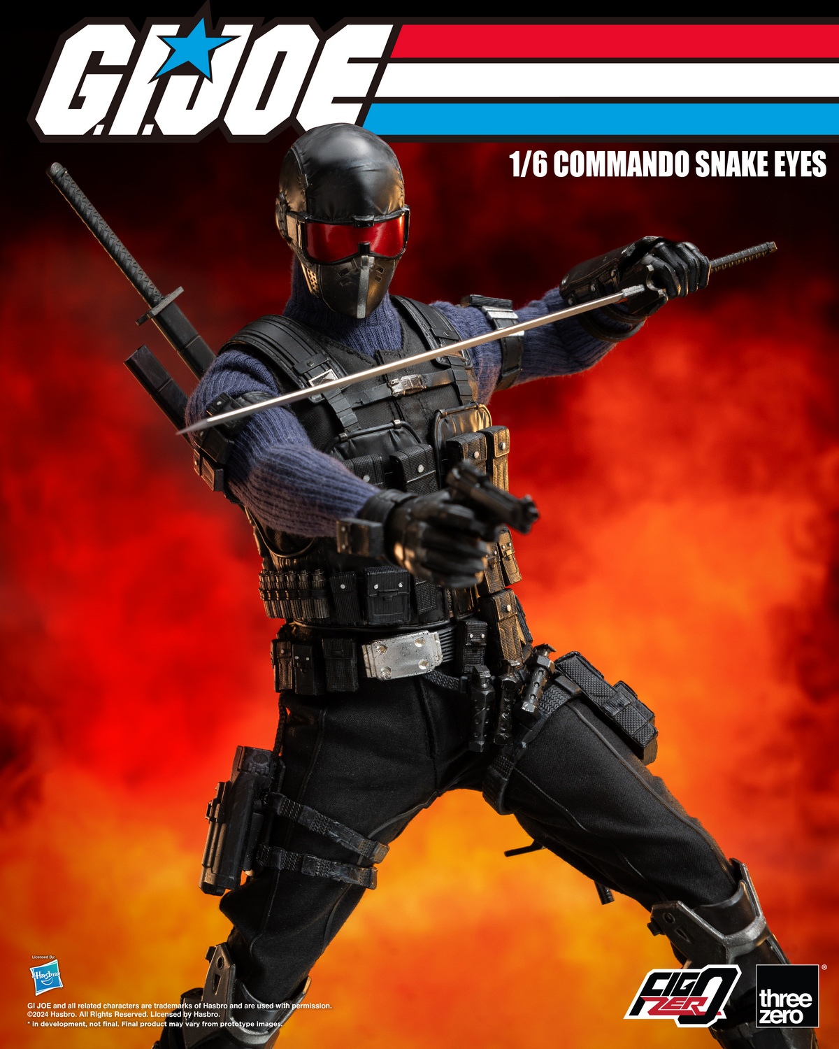 [สั่งจอง] Threezero 3Z05500W0 1/6 : G.I. Joe FigZero - Commando Snake Eyes