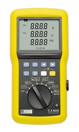 CA8220 Single - Phase / 3 Phase Balance Power Analyser เครื่องวัดและวิเคราะห์พลังงานไฟฟ้าแบบพกพา พร้อมหน้าจอดิจิตอล_Chauvin Arnoux
