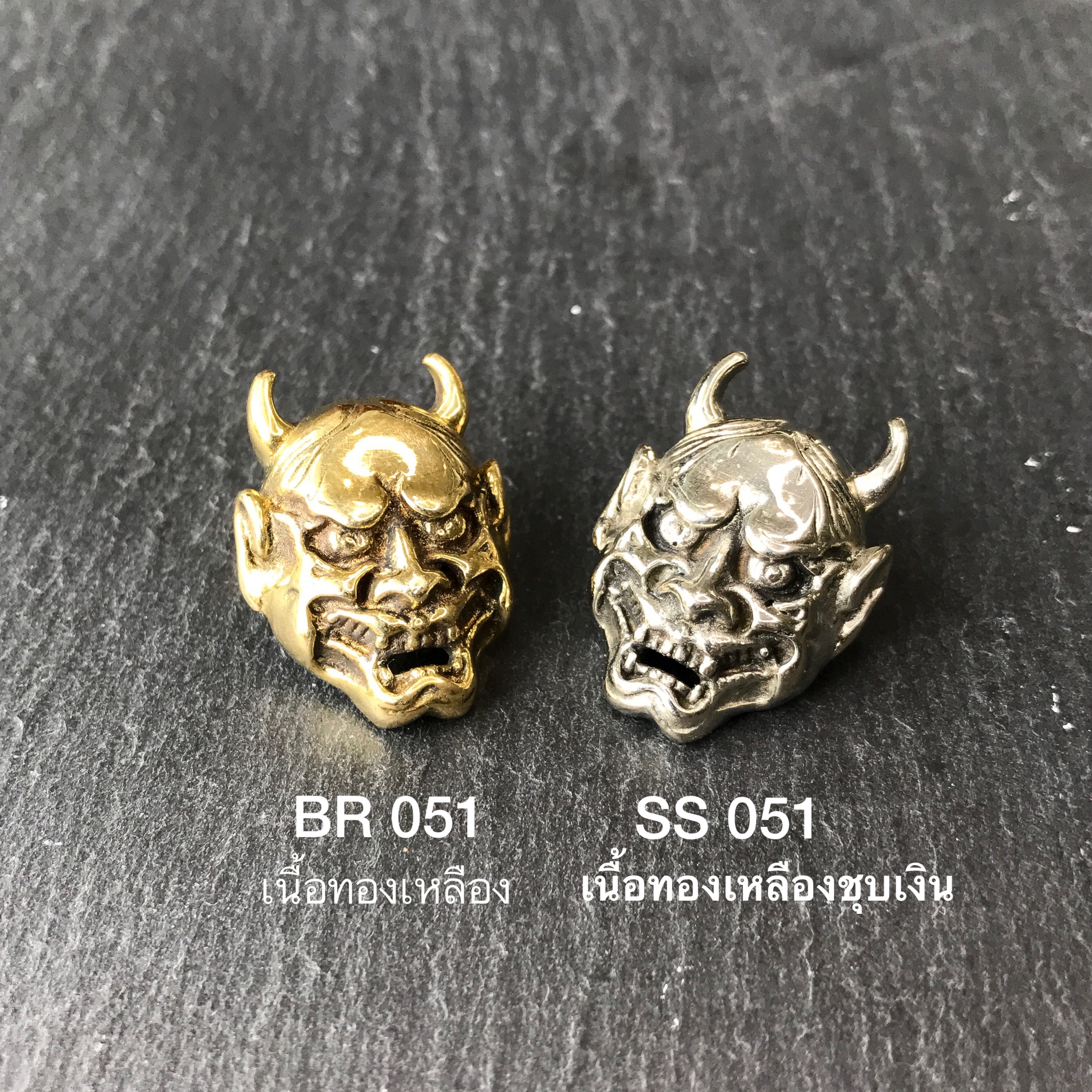 SS051 อะไหล่ตกแต่งกระเป๋า คาบูกิ สไตล์ญี่ปุ่นเนื้อทองเหลือง **ราคาต่อชิ้น**อะไหล่ทองเหลืองแท้ อุปกรณ์เครื่องหนัง leatherbrass