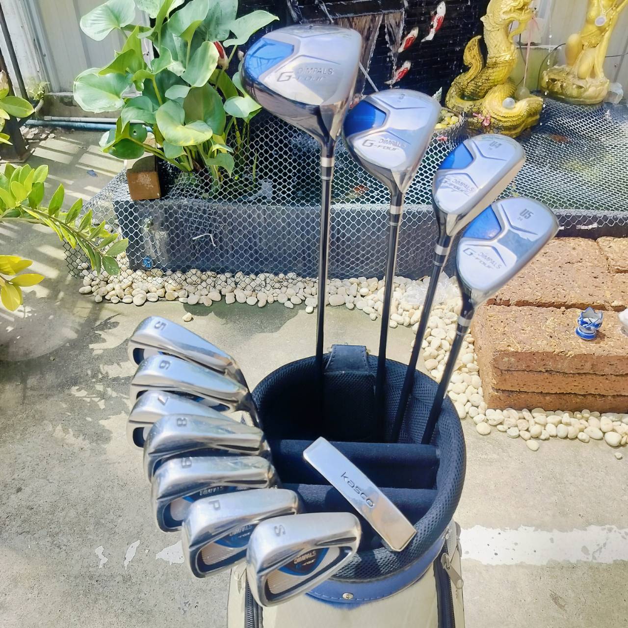FULLSET KASCO DIMPLAS G-FOUR ชุดไม้กอล์ฟครบเซ็ตยอดนิยมสูงสุด ด้วยคุณภาพมาตรฐานสูง แบรนด์ญี่ปุ่น หัวไม้ได้ถึง 4 หัว หน้าเด้งตีไกล ไม้กอล์ฟพรีเมี่ยมมือสอง ของแท้ By NakaraLuxurious