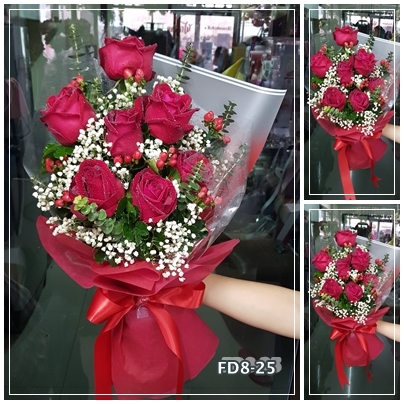 FD8-25 : ช่อกุหลาบแดง