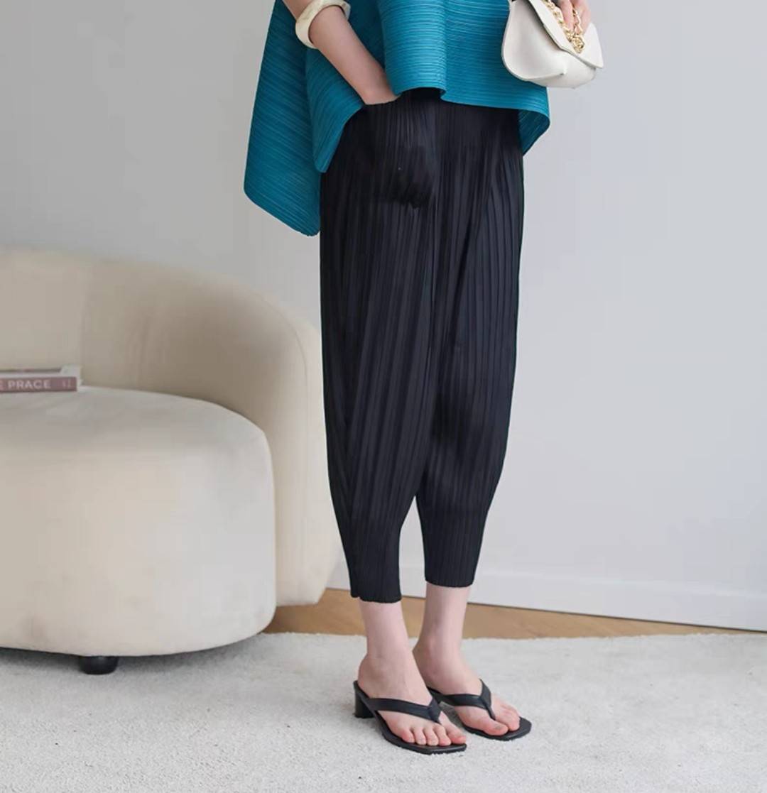 ยาว34 นิ้ว! 2MUAY รุ่น GJO6045 FLUFFY PLEATED PANTS กางเกงอัดพลีทคุณภาพ 15สี FREE SIZE