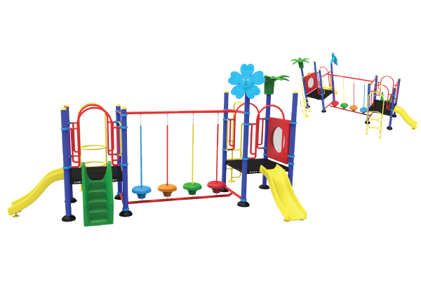 ชุดหอเดินไต่ทรงตัวสไลด์ 70 เครื่องเล่นสนาม กลางแจ้ง เหล็ก, สไลเดอร์ ของเล่น สั่งผลิต 10-20 วัน