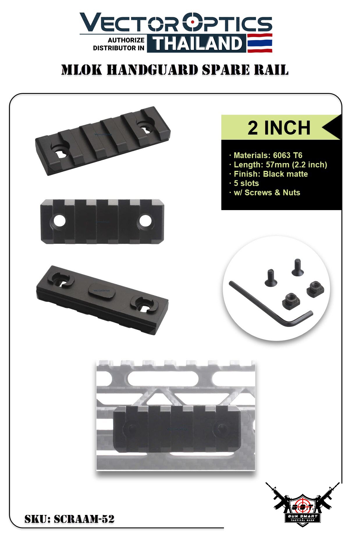 MLOK HANDGUARD SPARE RAIL