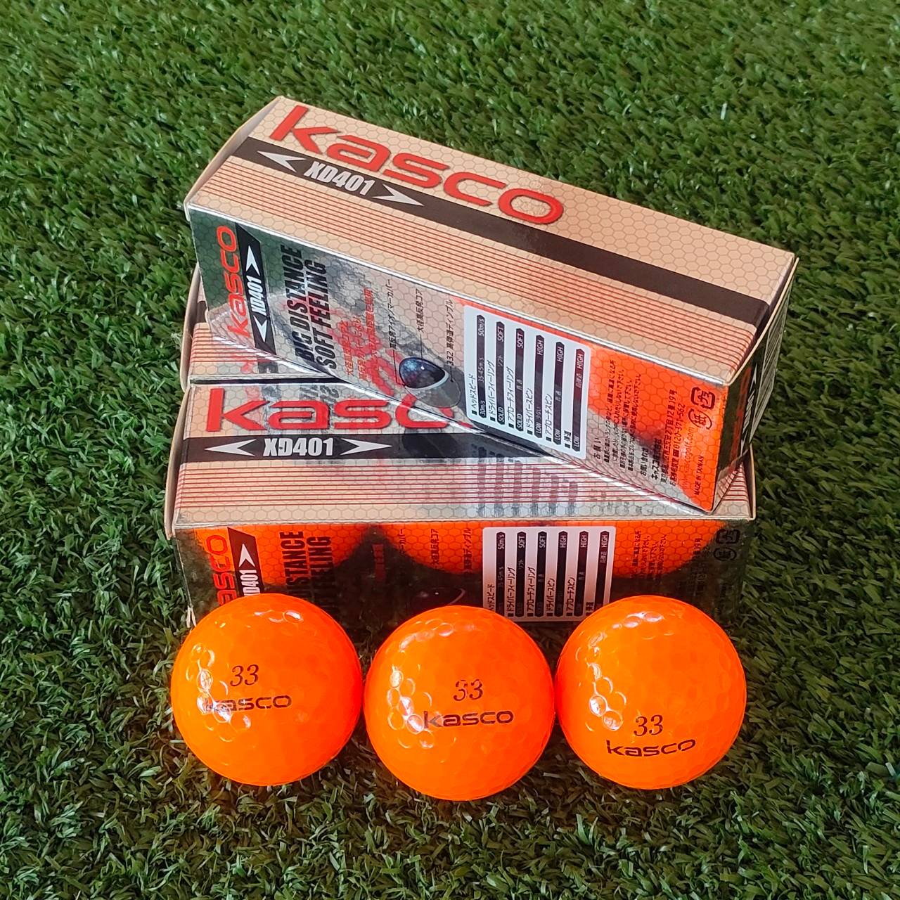 ลูกกอล์ฟ KASCO XD-401 ของใหม่!! ลูกสี ลูกใหม่ เลขเบิ้ล **ราคาต่อหลอดนะครับ** มือหนึ่ง ของแท้ BY NakaraLuxurious