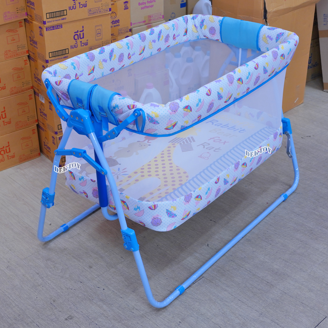 BABY CRADLE Cradleworld เปลเด็ก เปลไกวเด็กขนาดใหญ่ C015 สีฟ้า