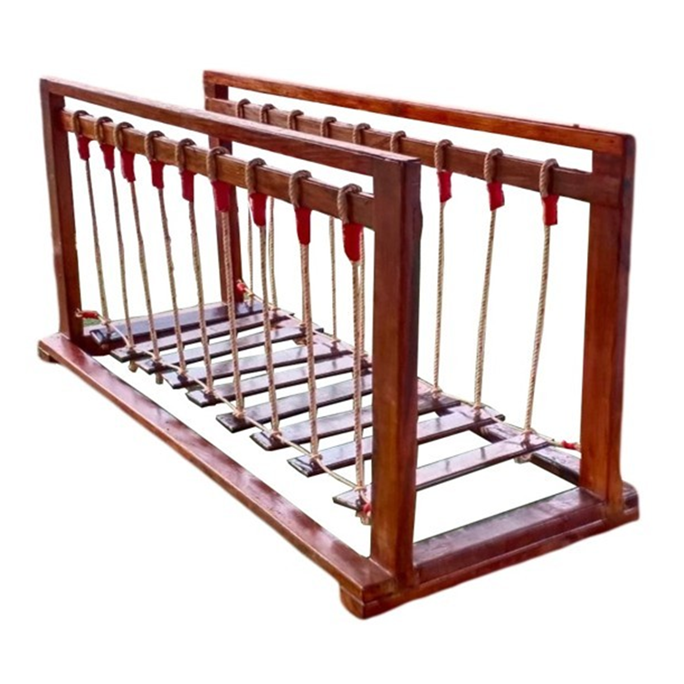 เครื่องเล่นสนามไม้ ทางเดินทรงตัวไม้ ,สะพานทรงตัว เครื่องเล่นสนามกลางแจ้ง-ในร่มของเล่นสนาม wood playground