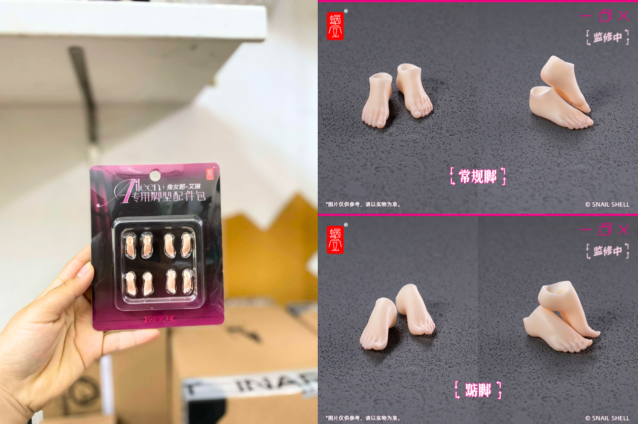 [พร้อมส่ง] Snail Shell 1/12 : Bunny Girl Aileen special foot accessory (เซตเท้าเสริม)