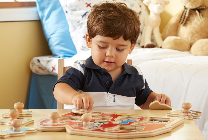 พัซเซิลแบบมีที่จับขนาดจัมโบ้ รุ่นฟาร์ม Large Farm Jumbo Knob รุ่น 3391 Melissa&Doug, ของเล่นเสริมพัฒนาการ, ของเล่น