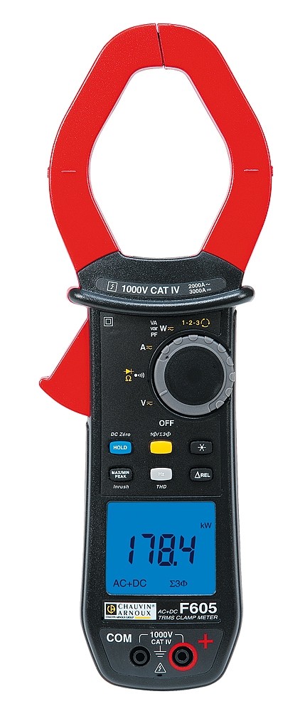 F407 F607 POWER CLAMP METER เพาเวอร์แคลมป์มิเตอร์ รุ่นใหม่ล่าสุด CHAUVIN ARNOUX วัดกระแสได้สูงสุดถึง 2,000A AC และ 3,000A DC