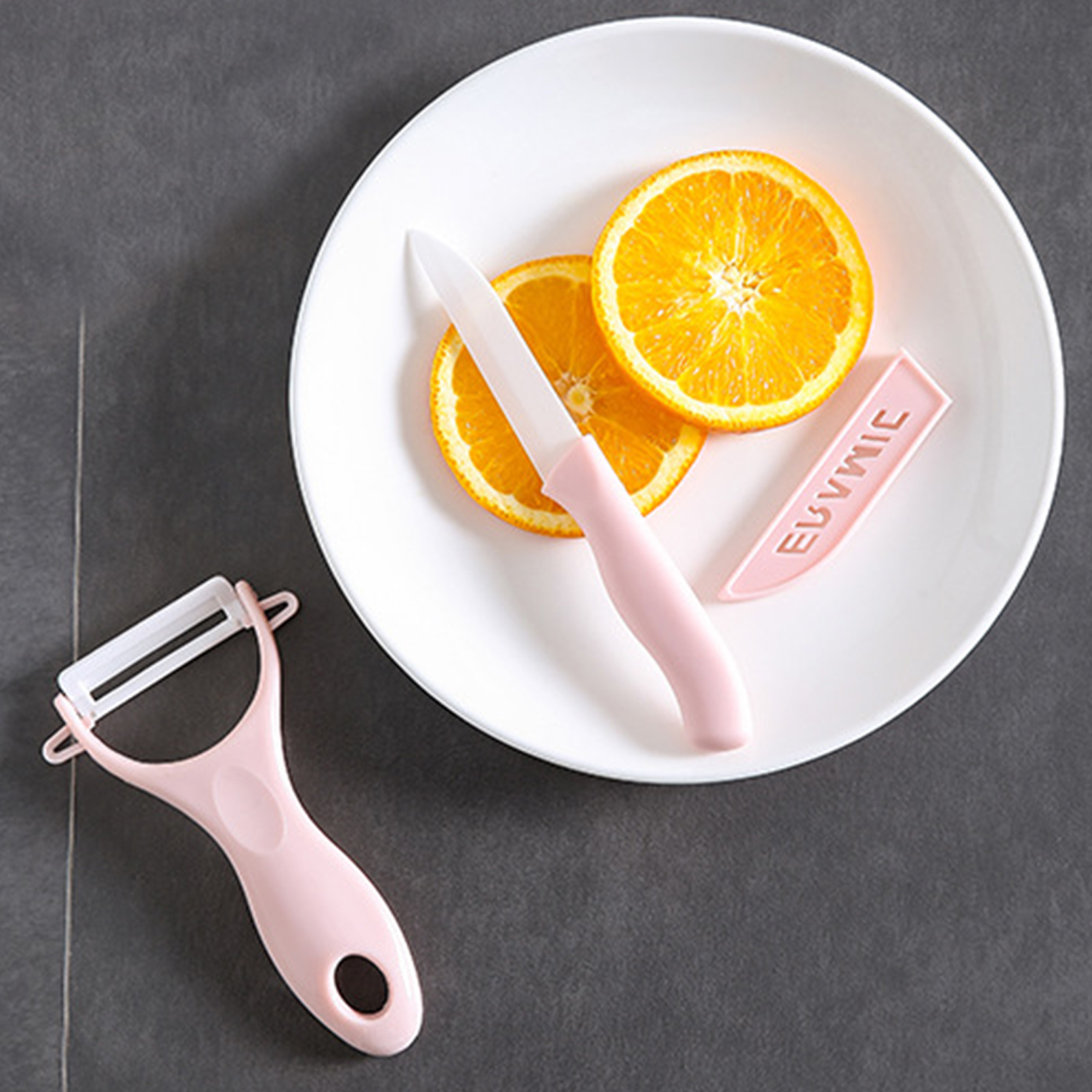 🔥Sale ลดราคา🔥 ชุดมีดปอกผลไม้ แบบเซต 2ชิ้น และ3ชิ้นพร้อมเขียง มีปลอกมีด พกพาสะดวก ใบมีดเซรามิก มีหลายสีให้เลือก