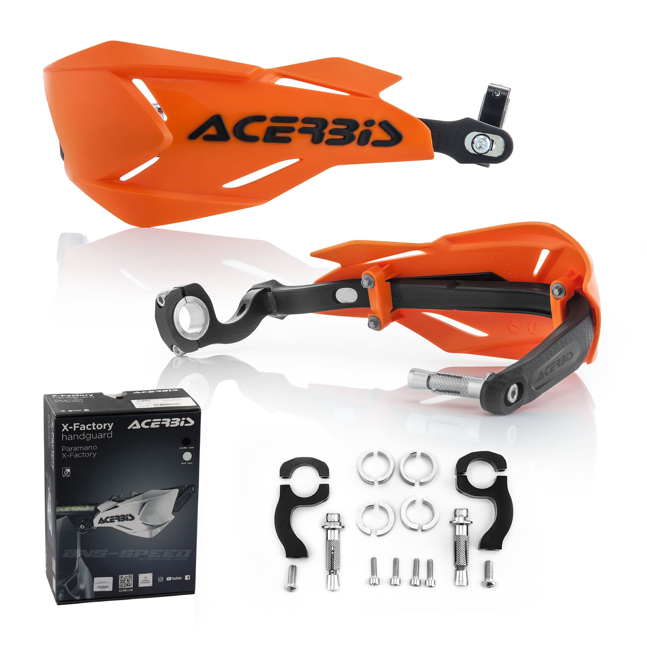 การ์ดแฮนด์ Acerbis X-Factory ส้ม/ดำ