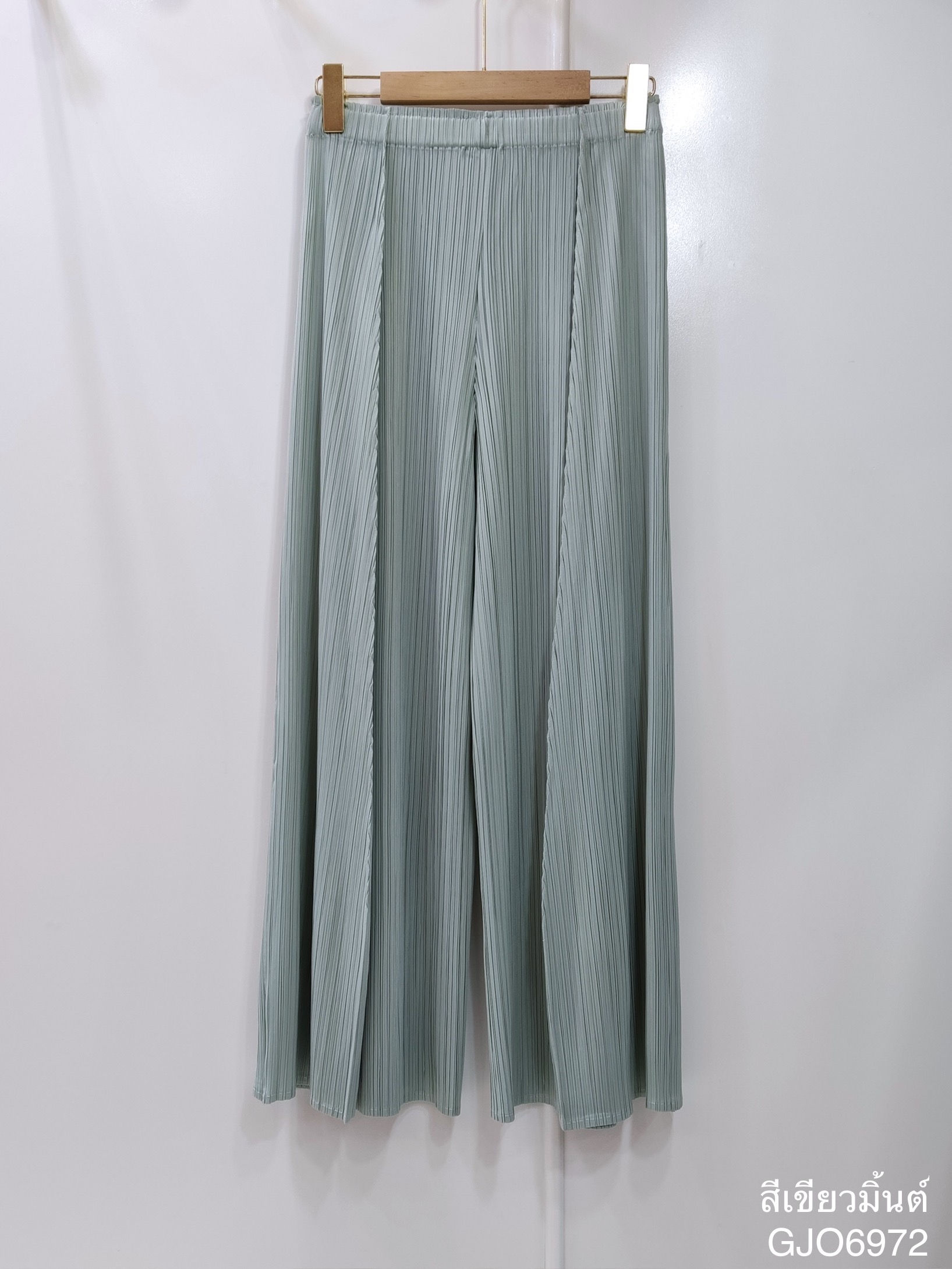 ยาว37.5"นิ้ว! 2MUAY กางเกงผู้หญิง กางเกงพลีทคุณภาพ รุ่น GJO6972 WIDE LEG PLEAT PANT FREE SIZE