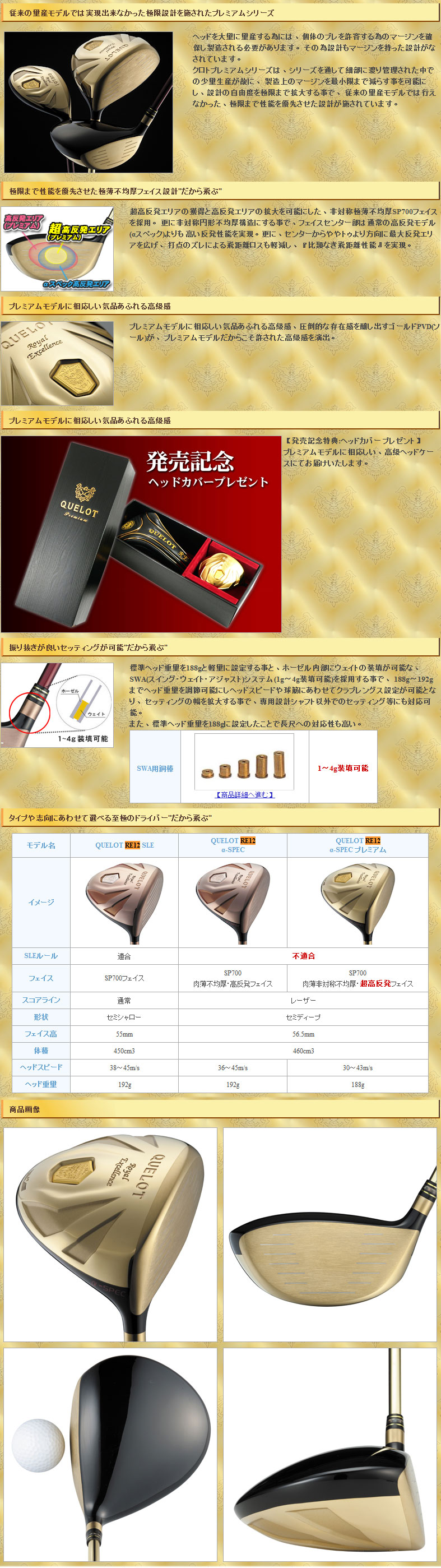 U5 QUELOT ROYAL EXCELLENCE Loft: 24° ก้าน UST MAMIYA ATTAS PUNCH 4R