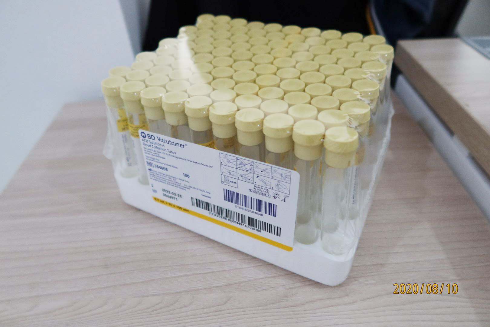 ACD Solution A Blood Coagulation Tube หลอดบรรจุสิ่งส่งตรวจ ขนาด 8.5 ml Size 16x100 mm., 100 Pcs./Pack
