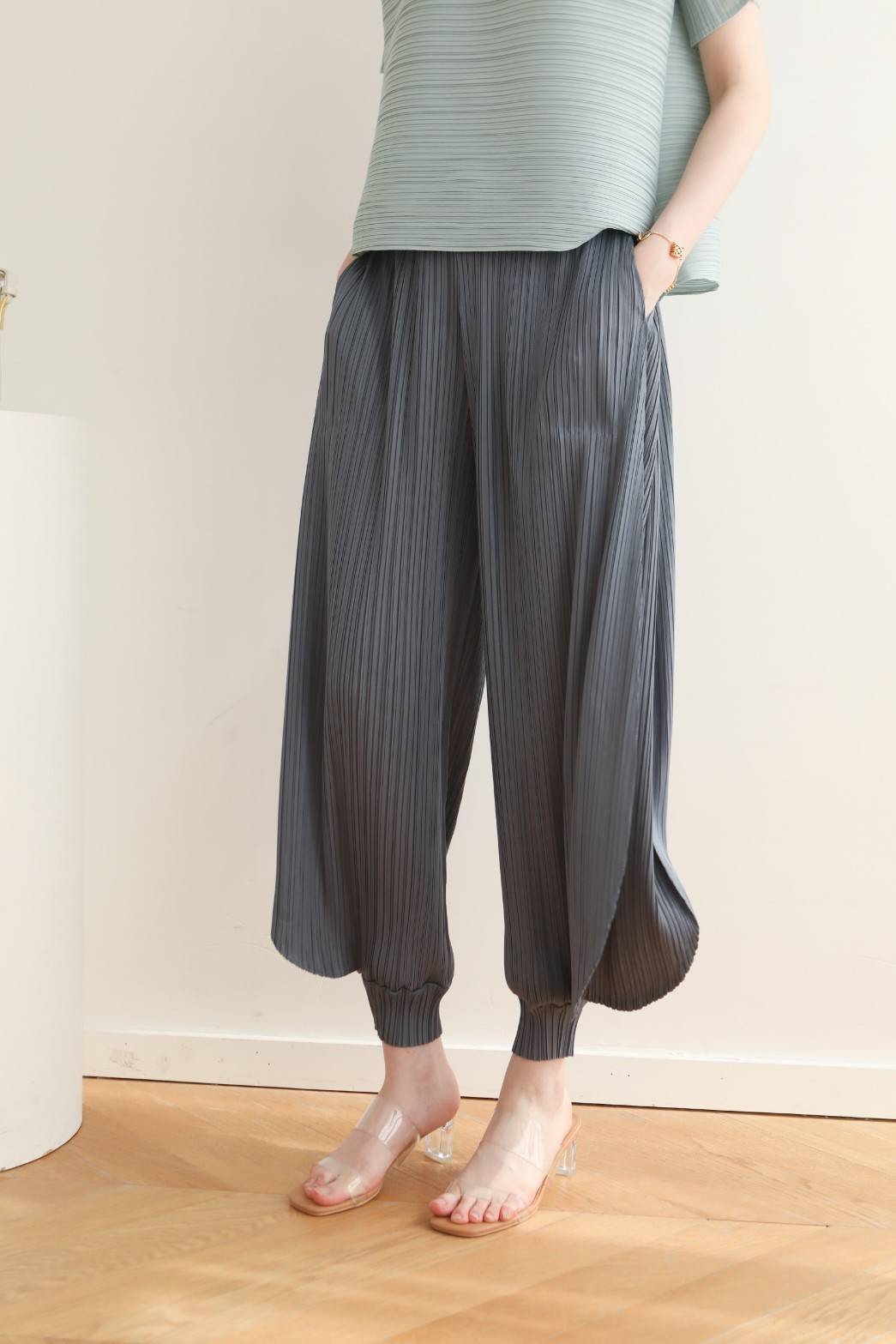 2MUAY รุ่น GJO3223 GENIE PLEATED PANTS กางเกงจินนี่ กางเกงพลีทคุณภาพ 10สี FREE SIZE