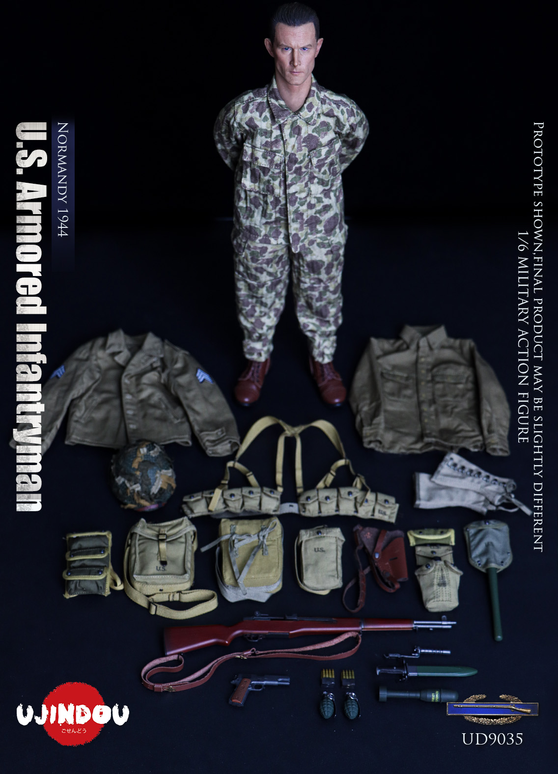 [สั่งจอง] UJINDOU UD9035 1/6 : WWII U.S. Armored Infantryman,Normandy 1944