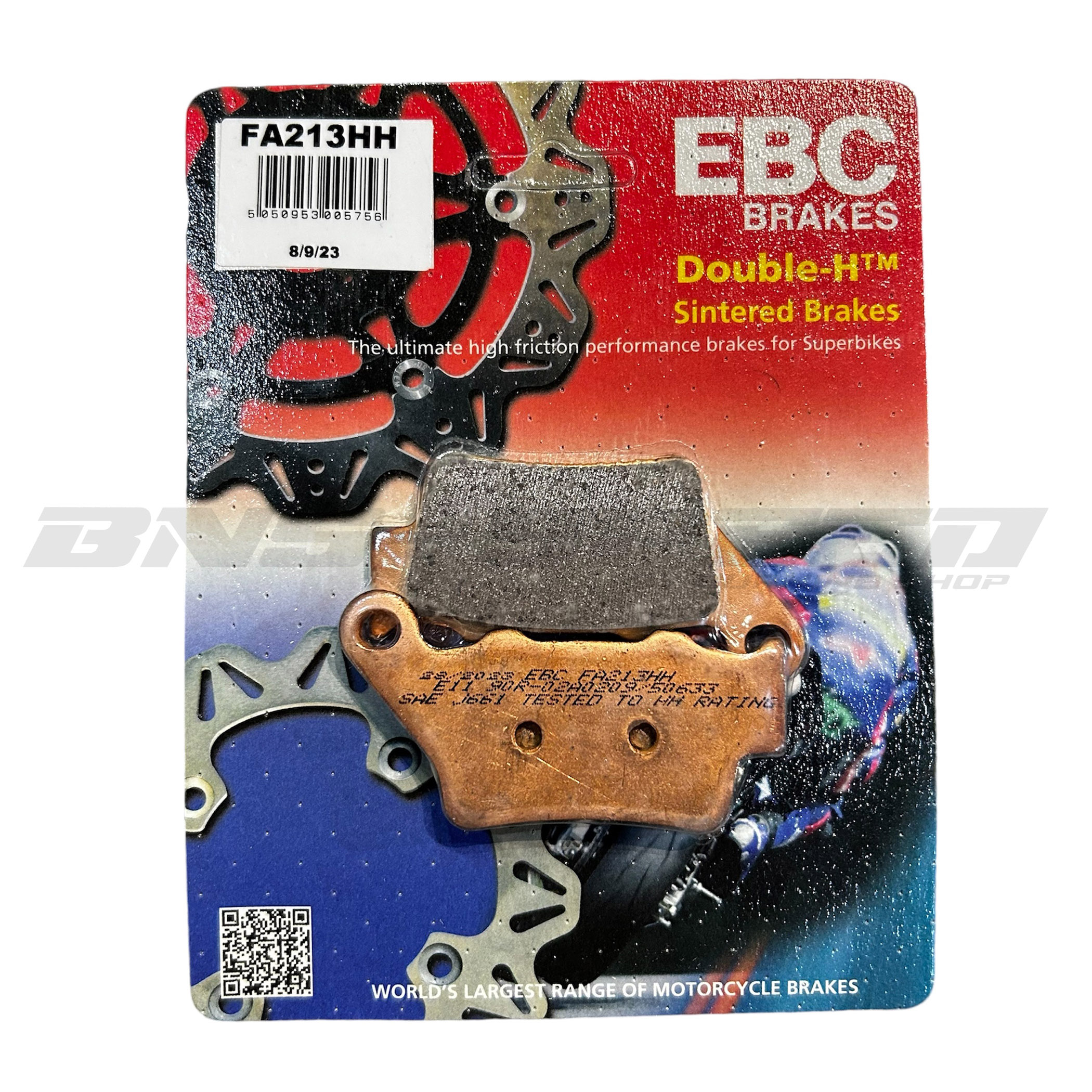 ผ้าเบรค EBC FA213HH Sintered - BMW F650/F800GS/R/S/BMW G650/BMW S1000/KTM 690 Duke, Yamaha MT-03/07/09, Triumph Daytona 675