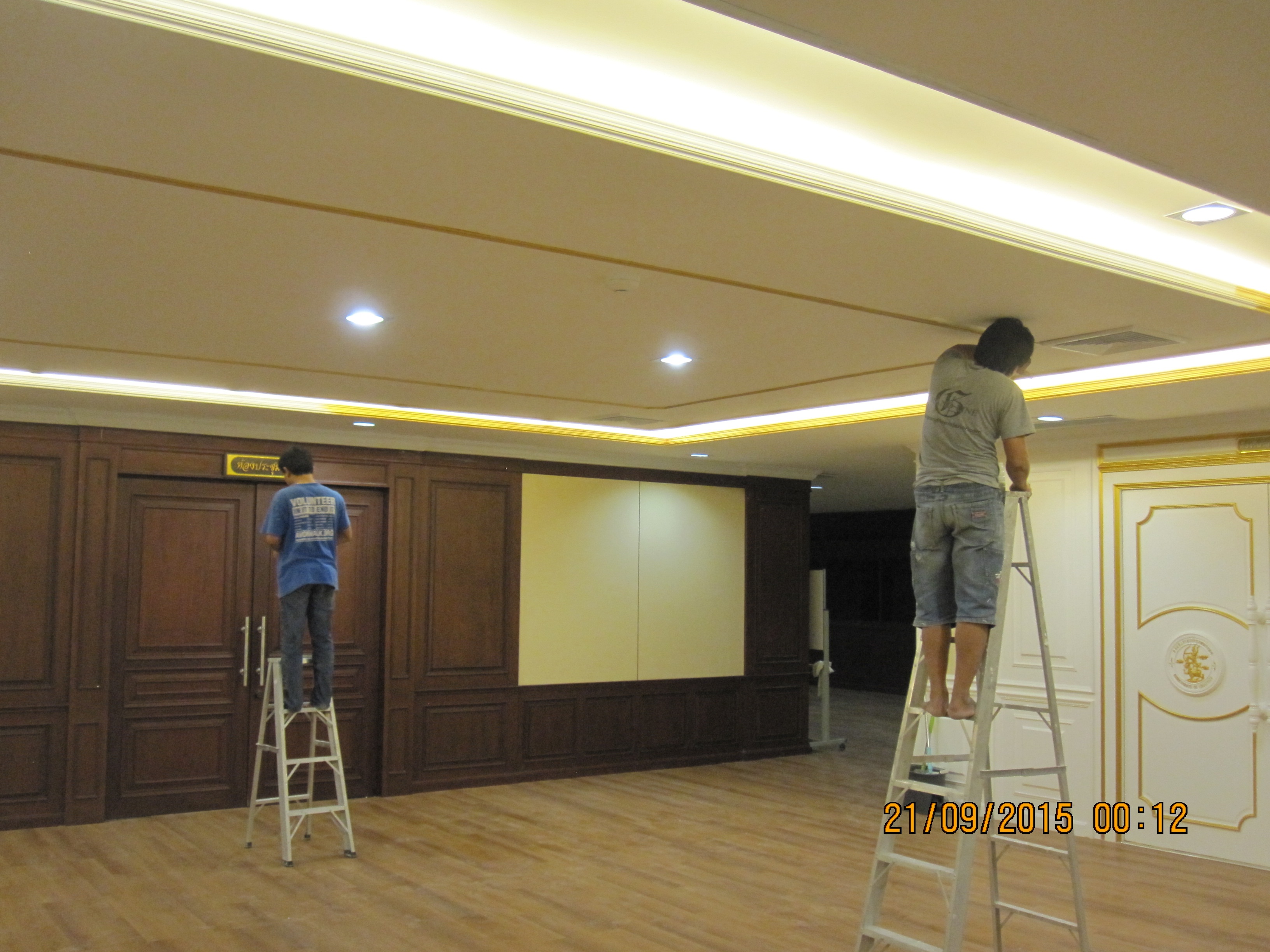 งานกองทัพบก ทำฝ้าไฟเบอร์ใหม่ รีโนเวท ซ่อมแซม