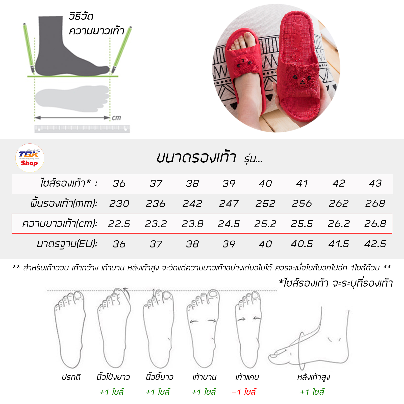 รองเท้าแตะ คุณหมี ใส่ในห้องน้ำ ใส่ในบ้าน สไตล์เกาหลี น้ำหนักเบา ยาง PVC พื้นนิ่ม ใส่สบายเท้า พื้นยางกันลื่น